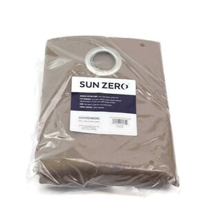 Sun Zero Lichtenberg Mocha Brown Grommet Curtain Panel 54x84 100% Polyester NEW